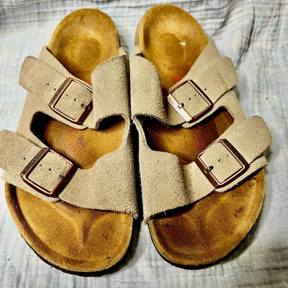 Birkenstock Arizona Vintage High Arch Footbed Suede Sandals